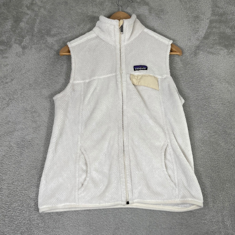 Patagonia Re-Tool Snap-T Fleece Vest Womens Medium White Polartec Thermal Pro